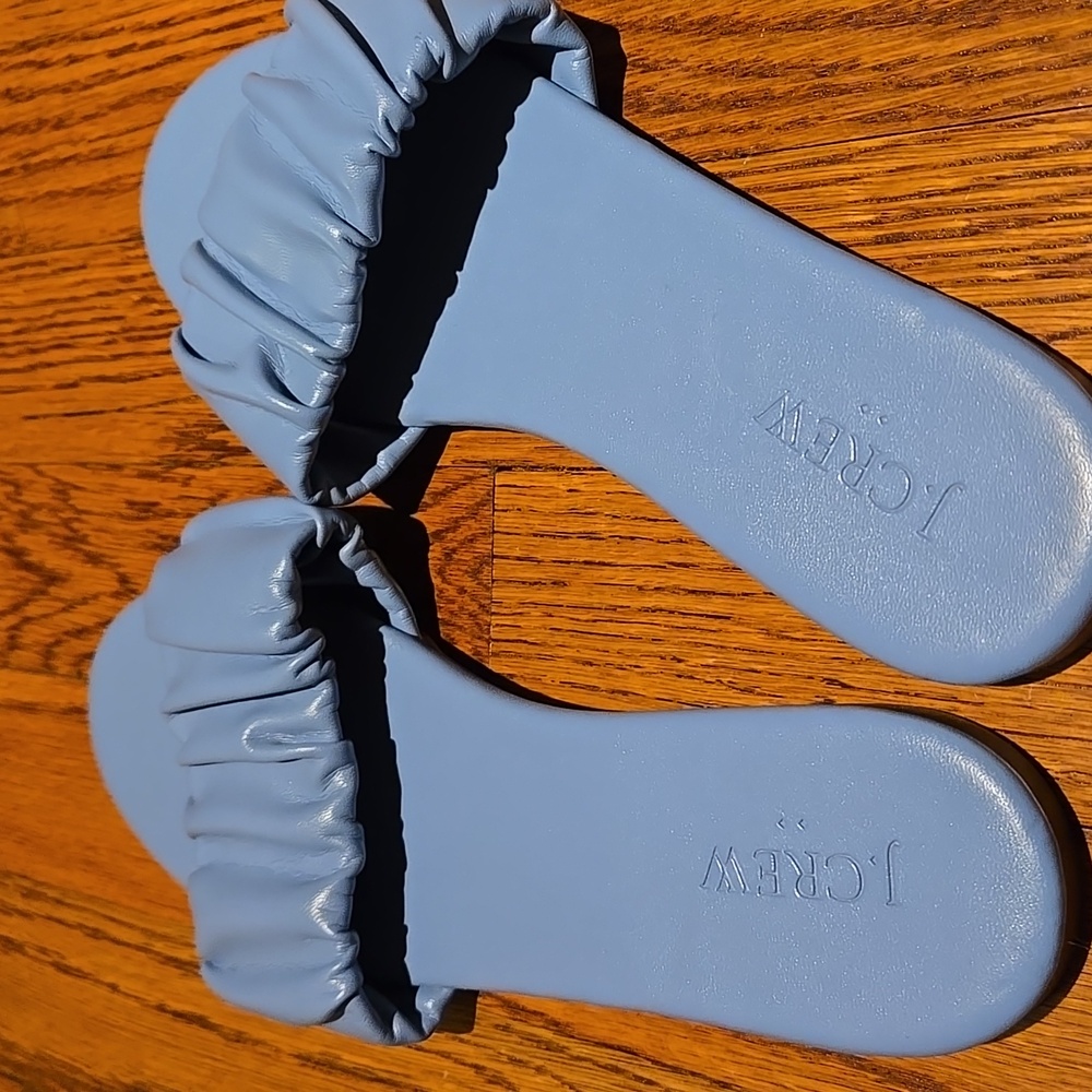 NWOT J. Crew ruched slide sandal